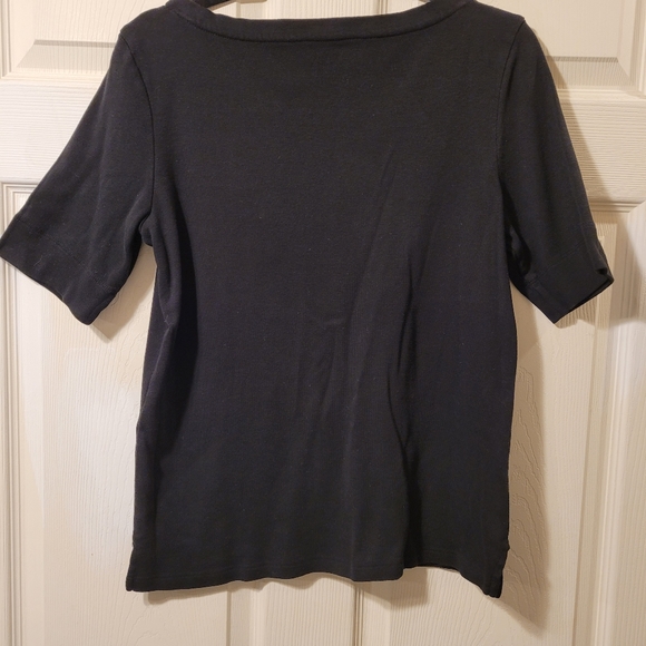 Chico's black the ultimate tee size M crew neck - Picture 2 of 3